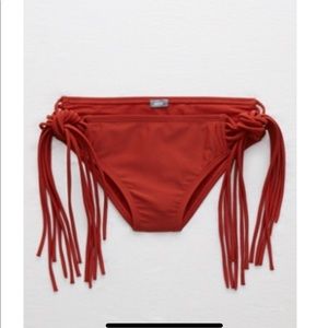 NWT Aerie Cheeky Hipster Bikini Bottom Maroon Smal